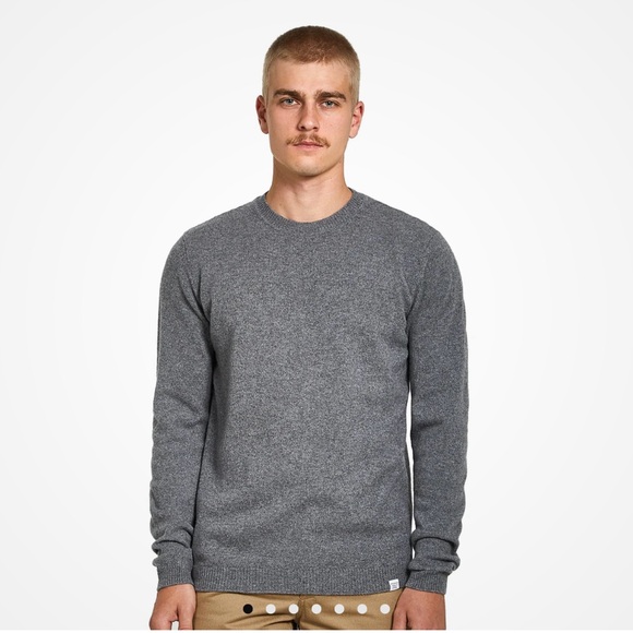 Norse Projects Sigfred Lambswool Crew Sweater Grey Medium - Picture 1 of 12